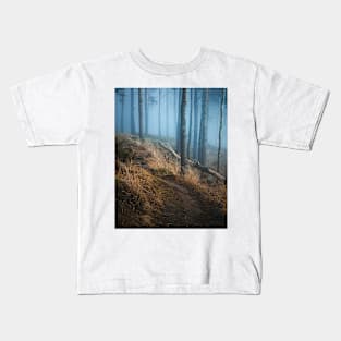 Foggy forest landscape Kids T-Shirt